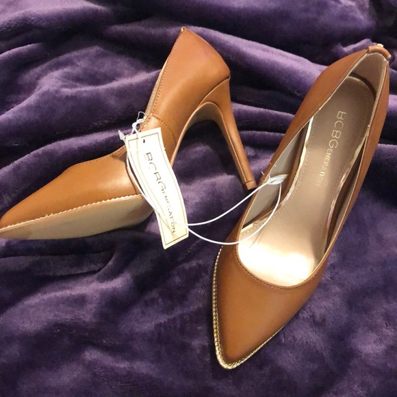 BCBGeneration Shoes - BCBG Cognac Chain Pumps